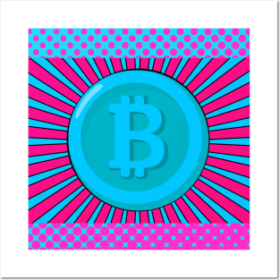 Bitcoin Pop Art Posters and Art